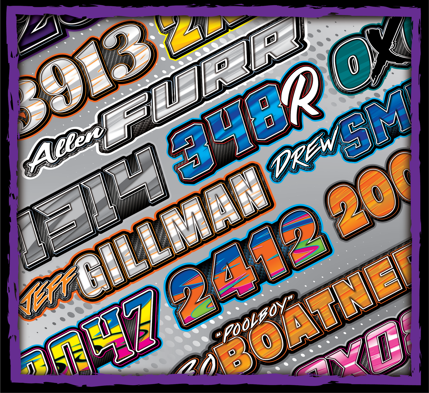 Name And Number Set