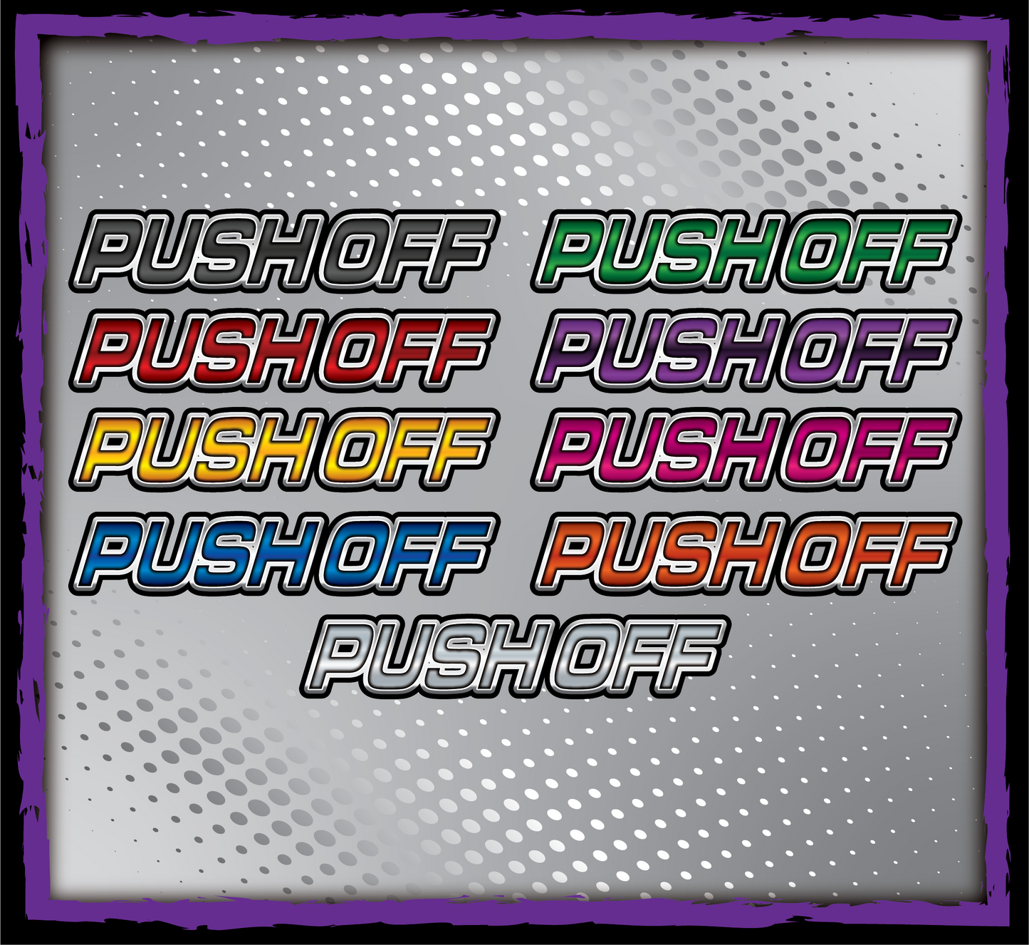 PUSH OFF Decal Set