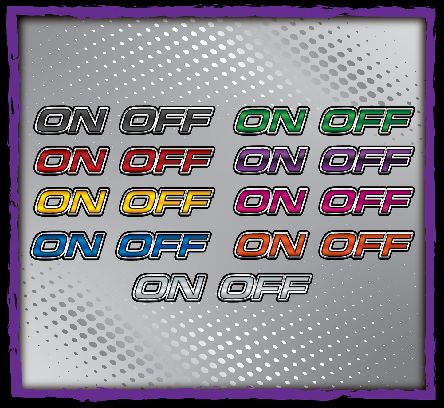 ON OFF Decal Set